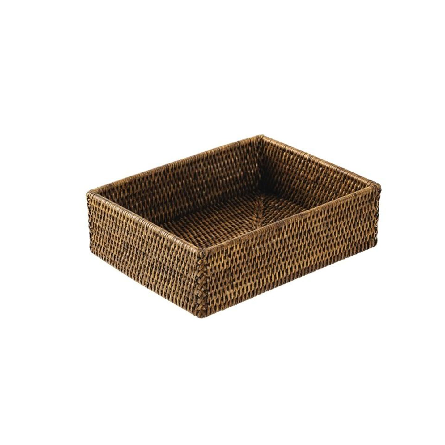 Sambonet Radici Tray Rectangular Rattan Honey Brown 58233-04