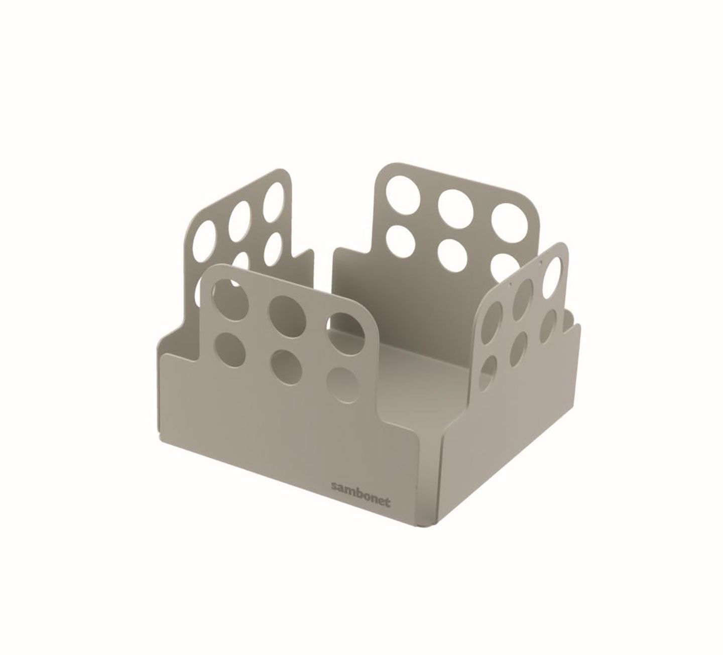 Sambonet Radici Buffet Napkin Holder Small Stainless Steel Grey Painted 58495Y01