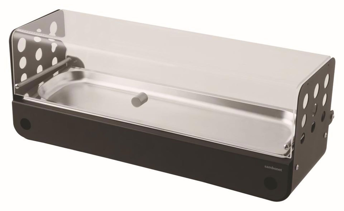 Sambonet Radici Buffet Cooled Showcase Gn 2/4 Stainless Steel Black Painted 58496-24