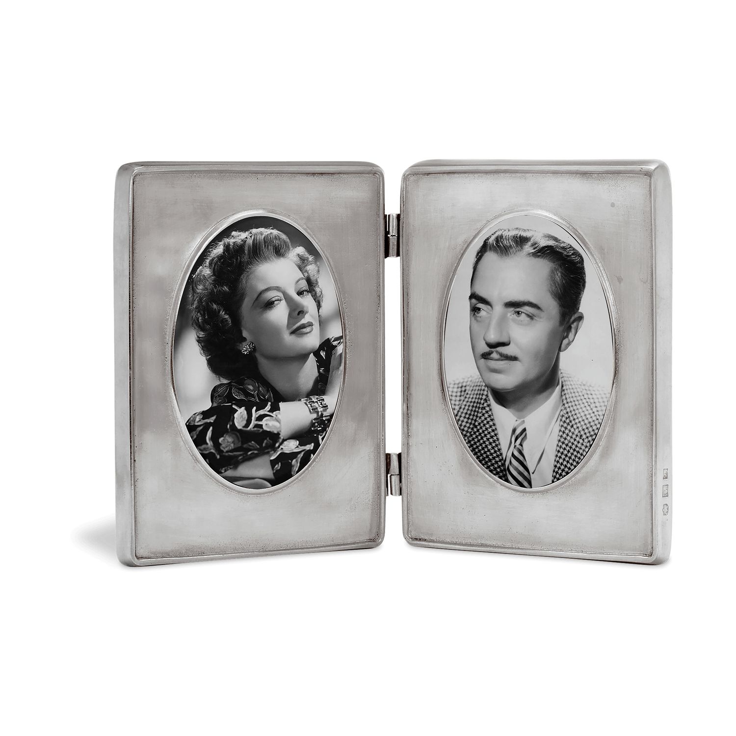 Match Pewter Small Piemonte Velluto Double Oval Picture Frame 1421.5