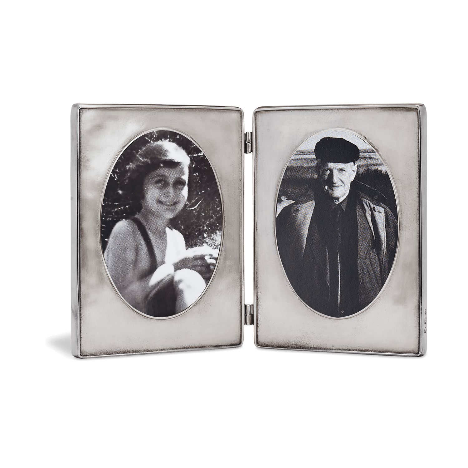 Match Pewter Large Piemonte Velluto Double Oval Picture Frame 1420.5