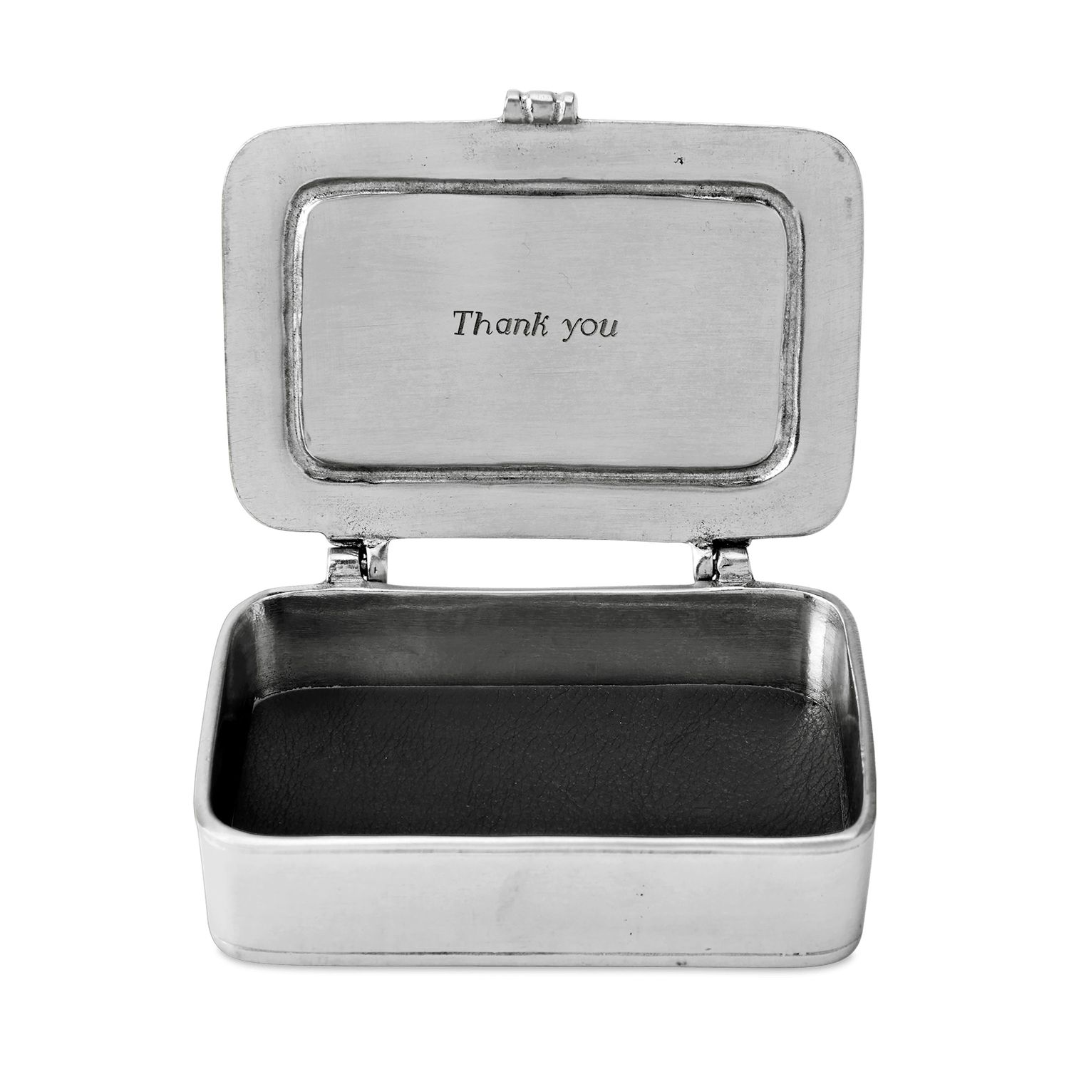 Match Pewter Grazie Large Box with Black Leather Insert 945.8BLK