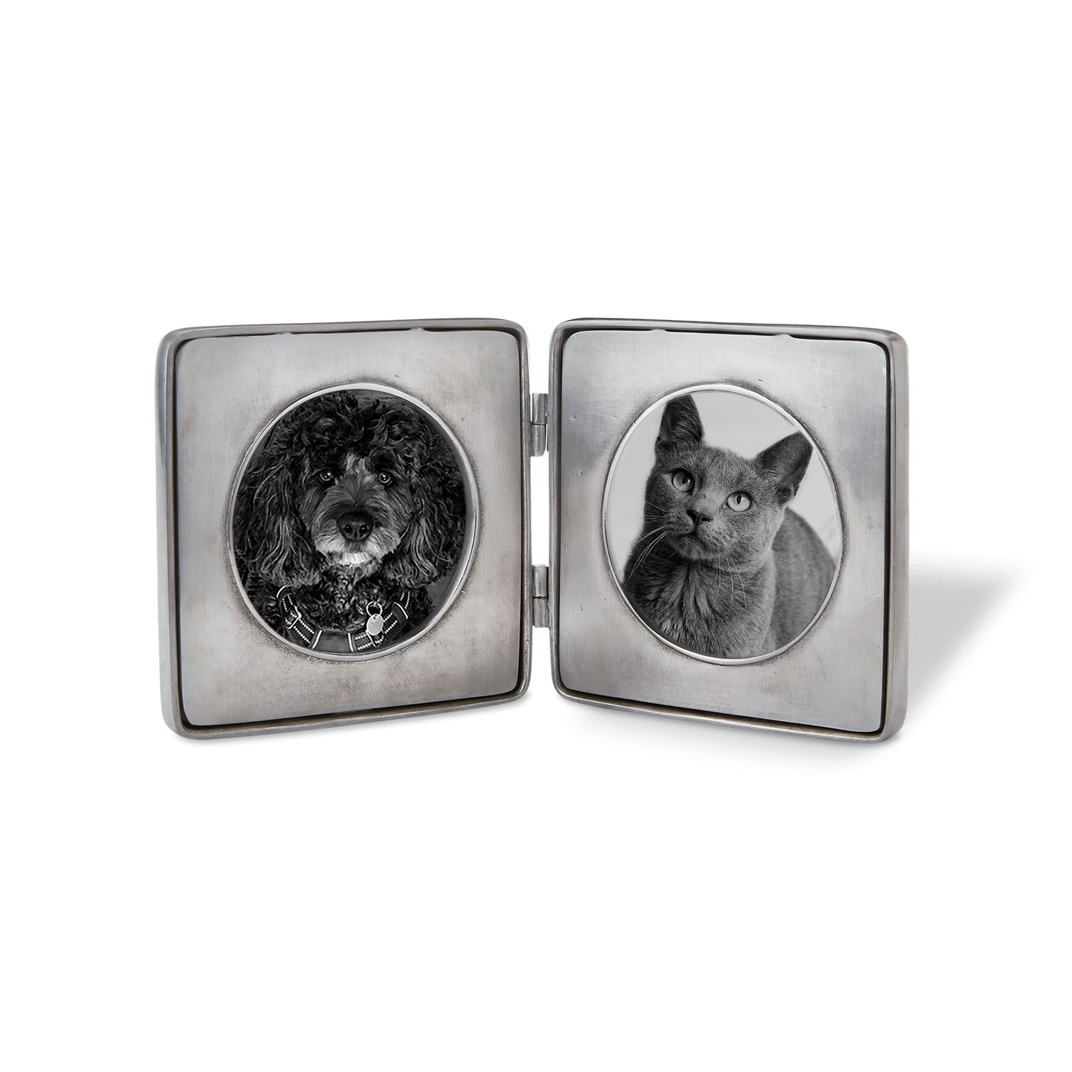 Match Pewter Small Piemonte Peltro Double Round Picture Frame a487.0