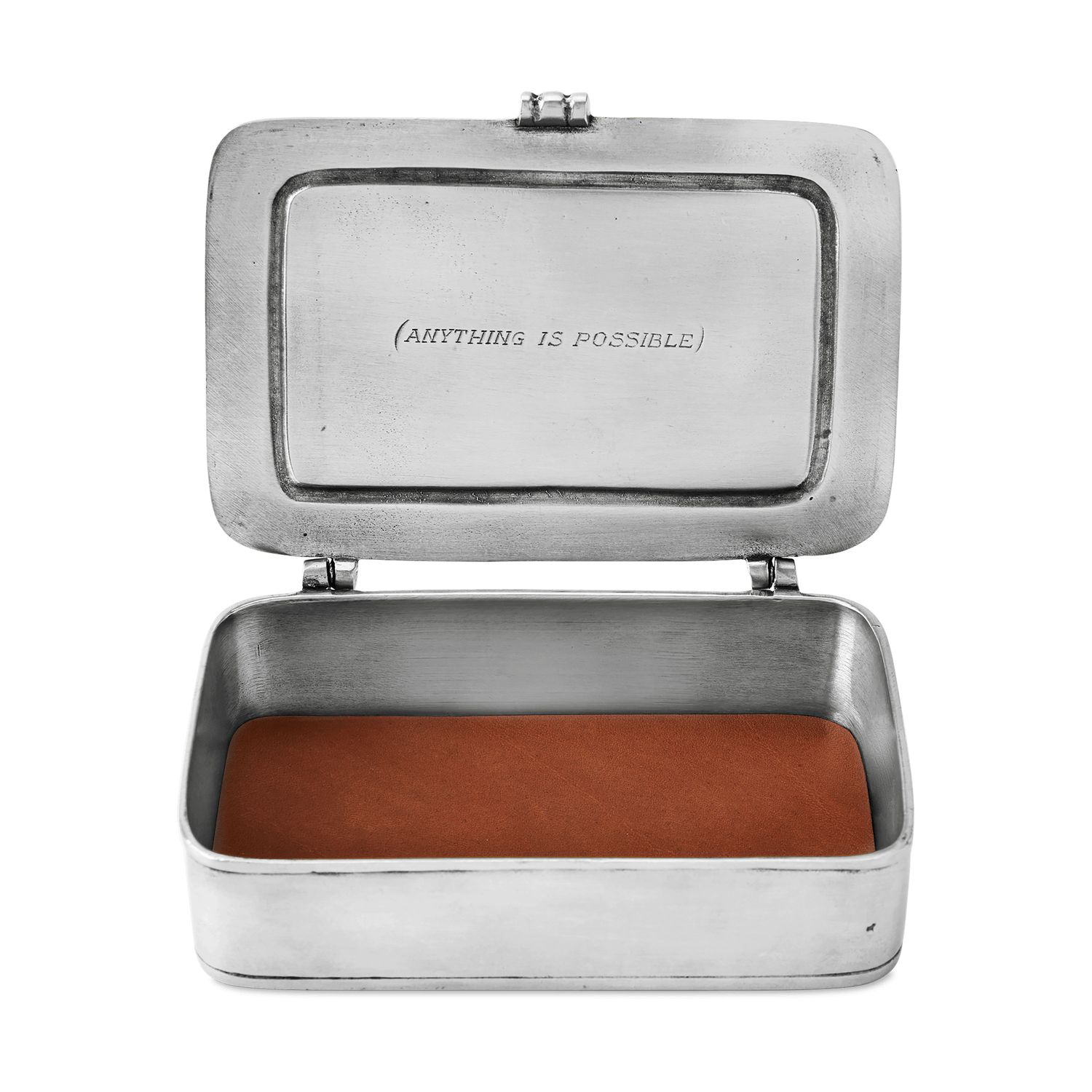 Match Pewter Tutto e Possibile Small Box with Brown Leather Insert 945.3BRN