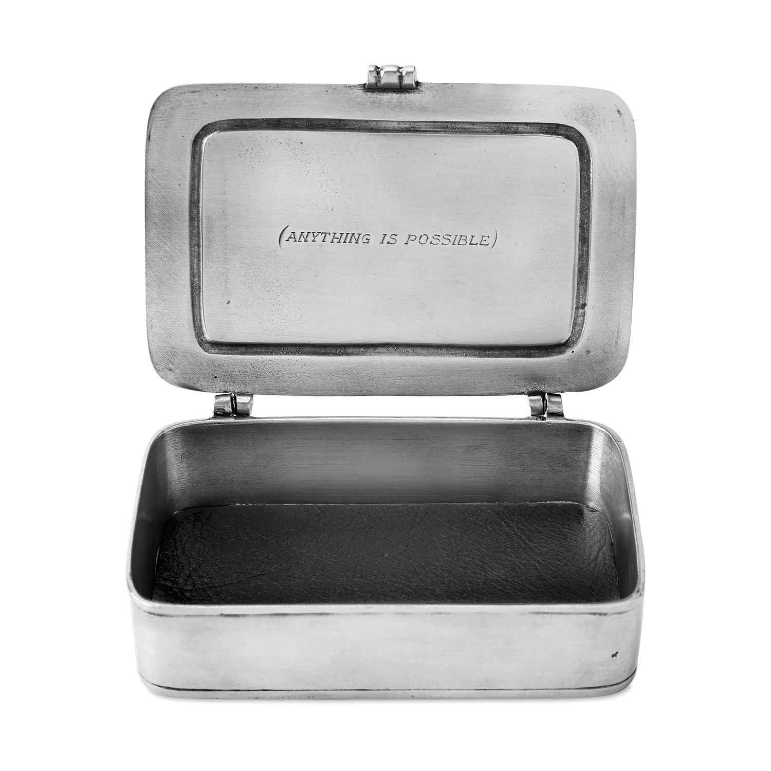 Match Pewter Tutto e Possibile Large Box with Black Leather Insert 945.2BLK