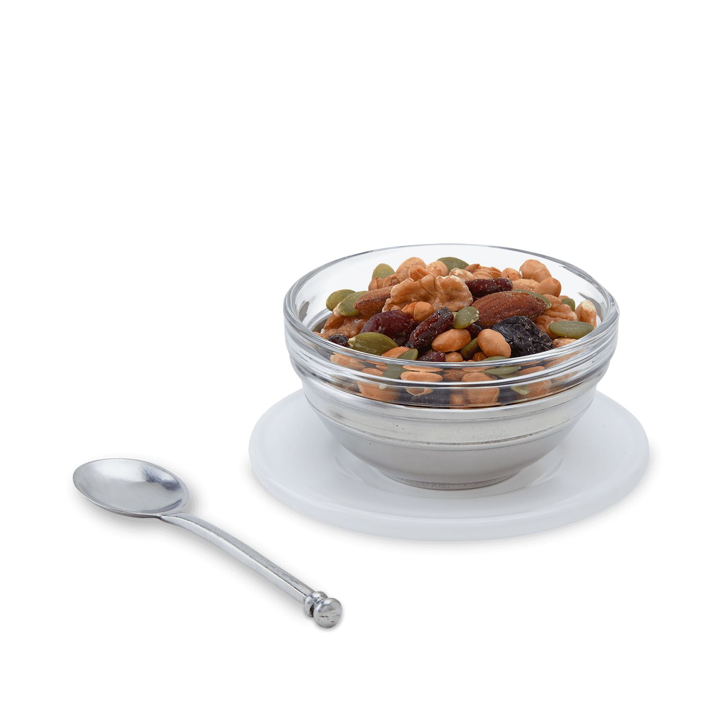 Match Pewter Convivio Condiment Uno with Spoon and Saucer 1358.7