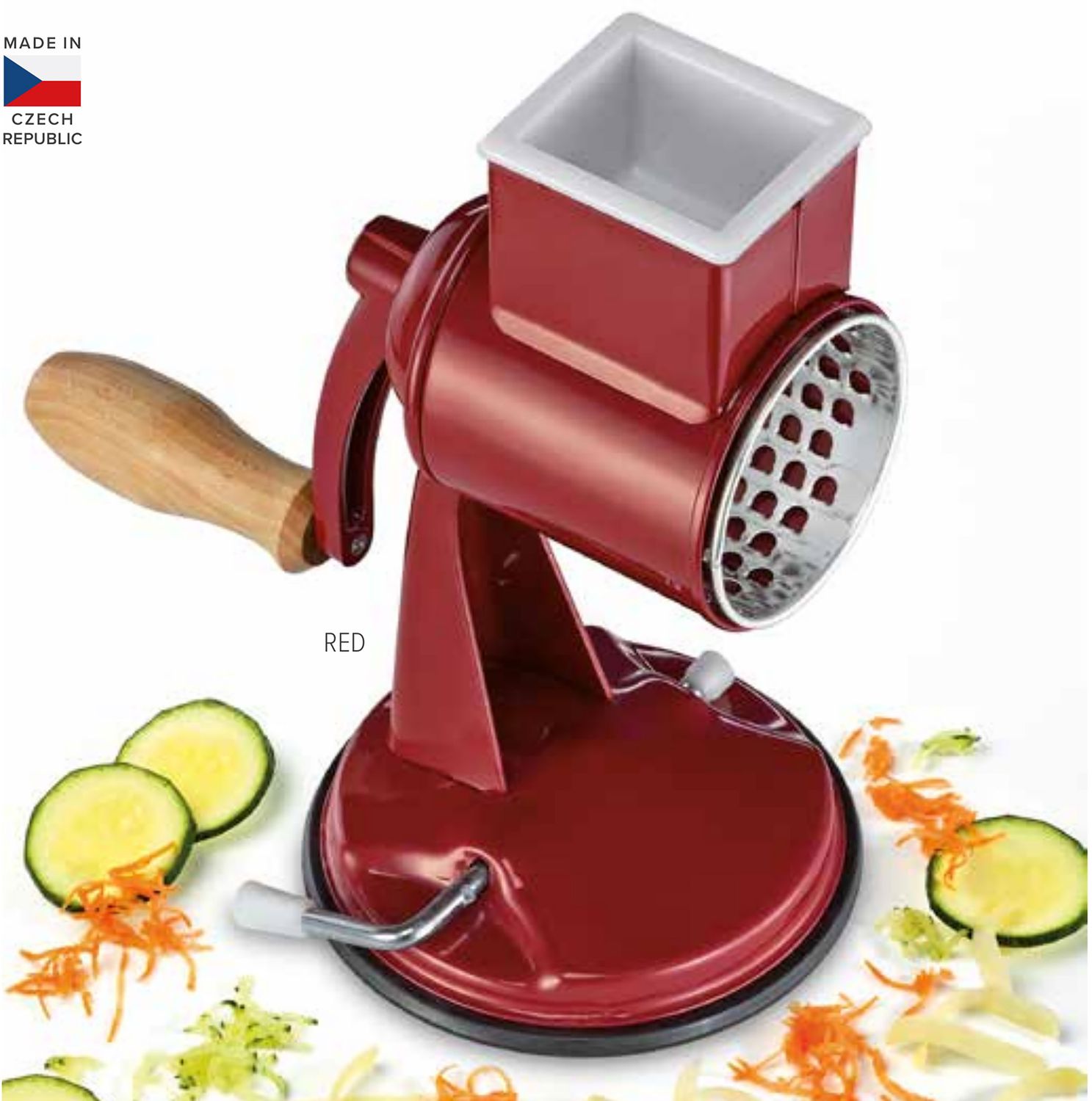 Zassenhaus Classic Drum Grater Red M072198, 4006528072198