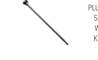 Frieling Plungersticks with Knob 0142 Brushed 9142-STICK, 728547999181