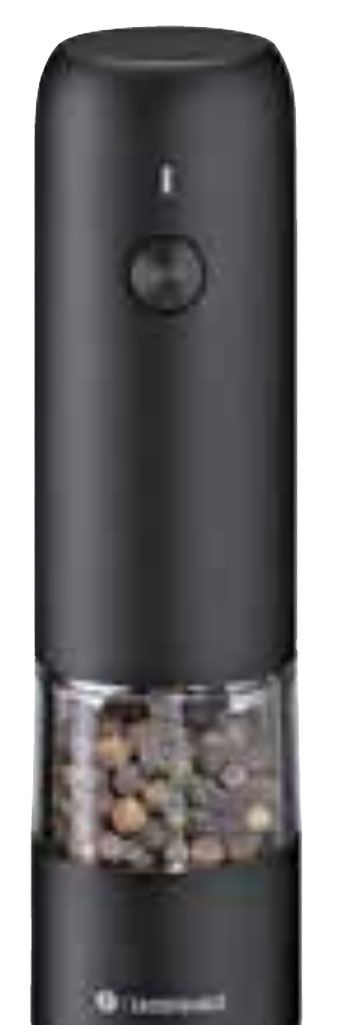 Zassenhaus Koln Rechargeable Salt or Pepper Mill Black M033137, 4006528033137