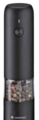 Zassenhaus Koln Rechargeable Salt or Pepper Mill Black M033137, 4006528033137
