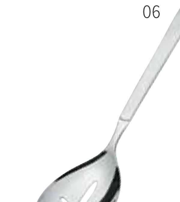 Amefa Buffet Slotted Serving Stainless Steel Spoon Satin Mirror 131900B000245, 8711155018490