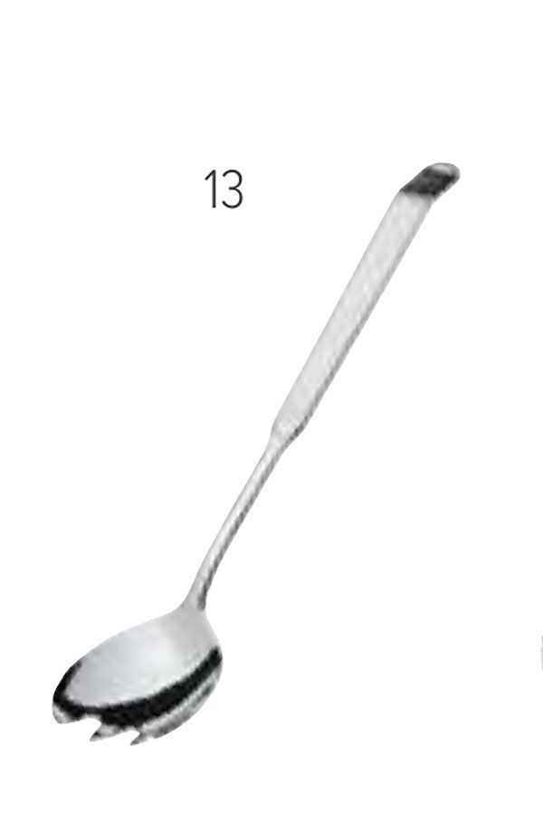 Amefa Buffet Salad Serving Fork Small Stainless Steel Satin Mirror 131900B000252, 8711155018339