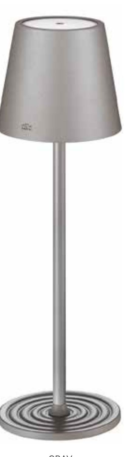 Cilio Sole LED Table Lamp Gray Round Base C190823, 4017166190823