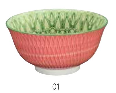 Amici Design Rhombuses Textured Porcelain Bowl Pink C107777, 4017166107777