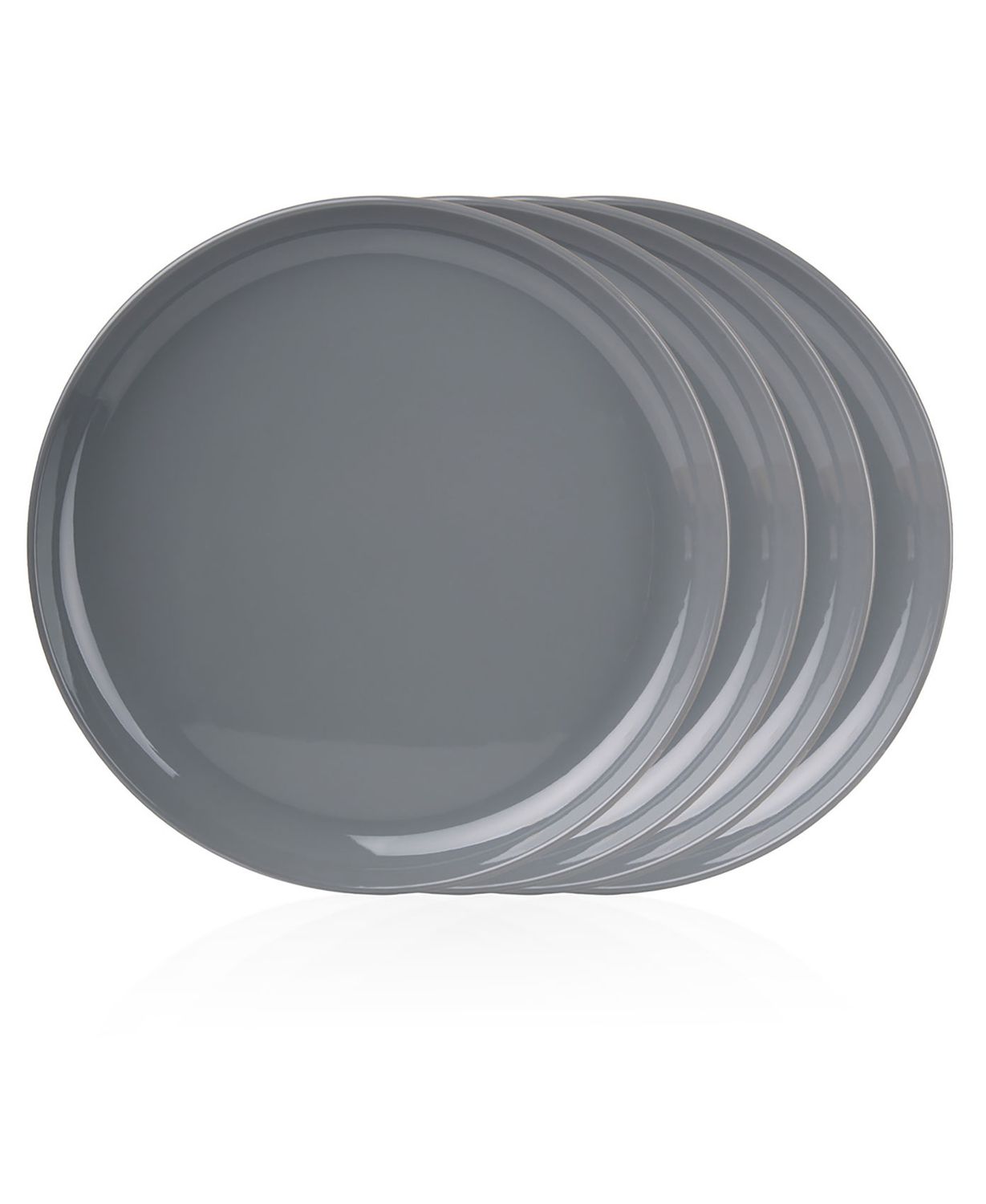 Godinger Set of 4 Stack Dinner Plate Grey 10.75 14481, 028199144817