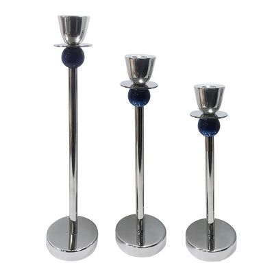 Godinger Azure Candle Holders Set of 3 Blue 51208, 028199512081