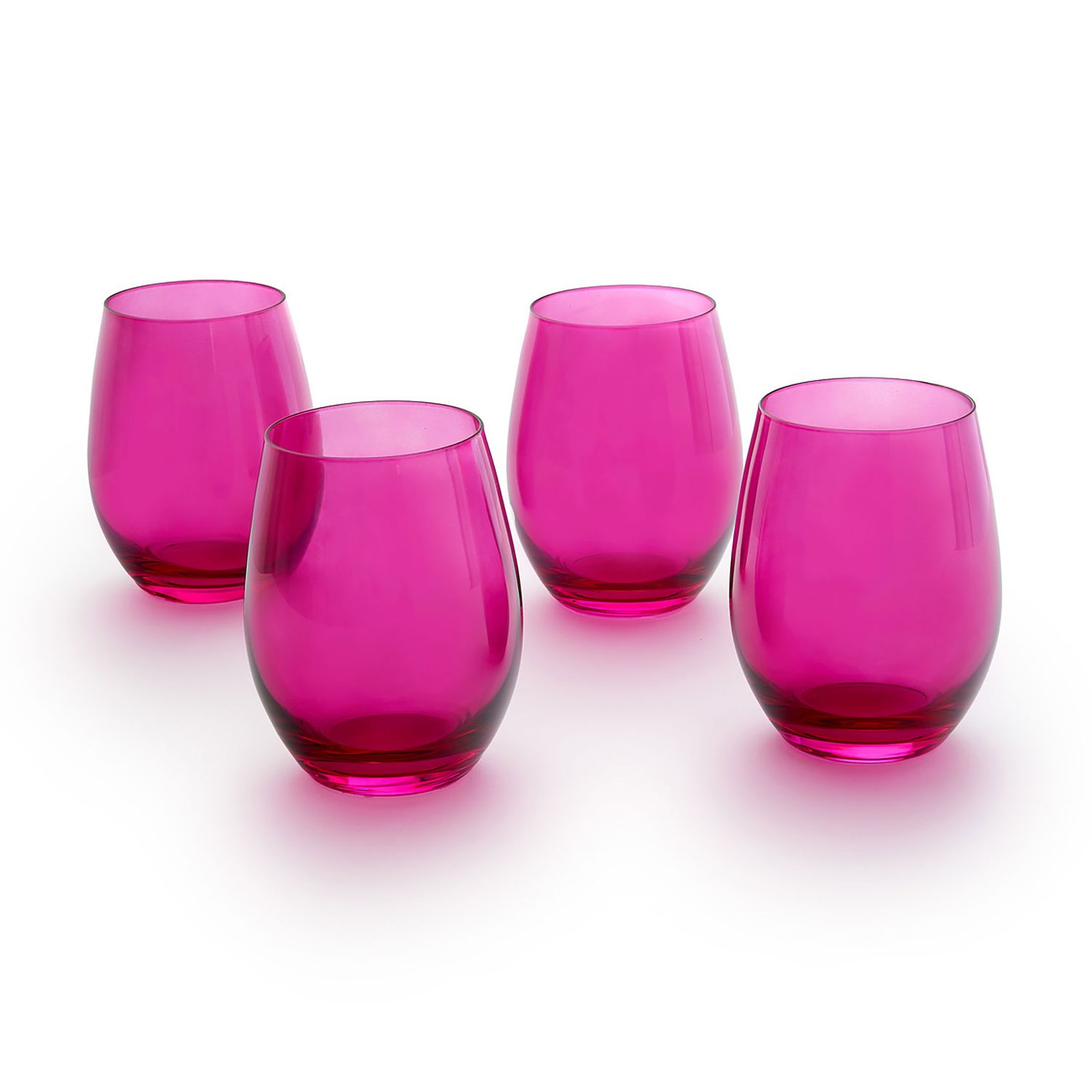 Godinger Set of 4 Veneto Stemless Magenta 29003, 028199290033