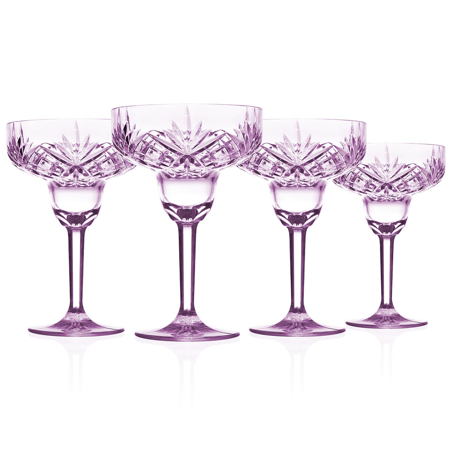Godinger Set of 4 Dublin Acrylic Margarita Purple 64998, 028199649985