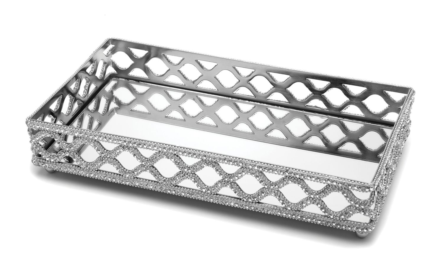 Godinger Rectangle Glam Tray 50740, 028199507407
