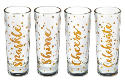 Godinger Celebrate Set of 4 Shooters 28705, 028199287057