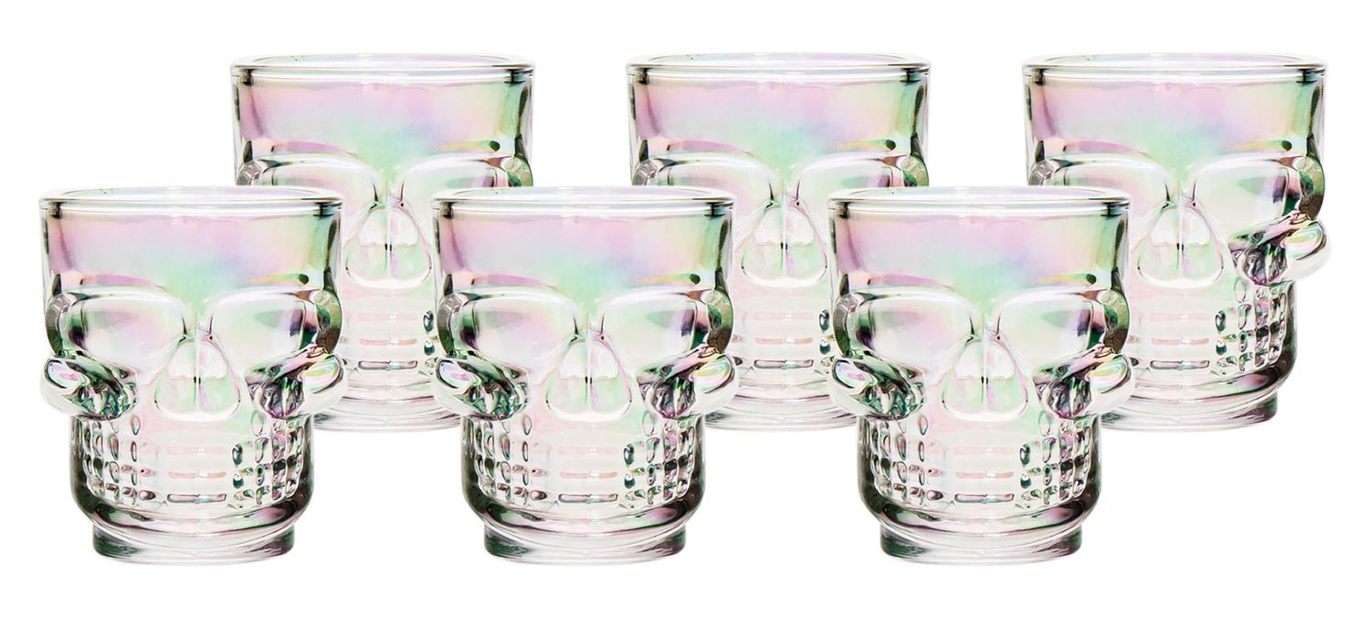 Godinger Skull Shot Glasses Set of 6 Luster 27653, 028199276532