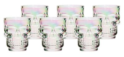 Godinger Skull Shot Glasses Set of 6 Luster 27653, 028199276532