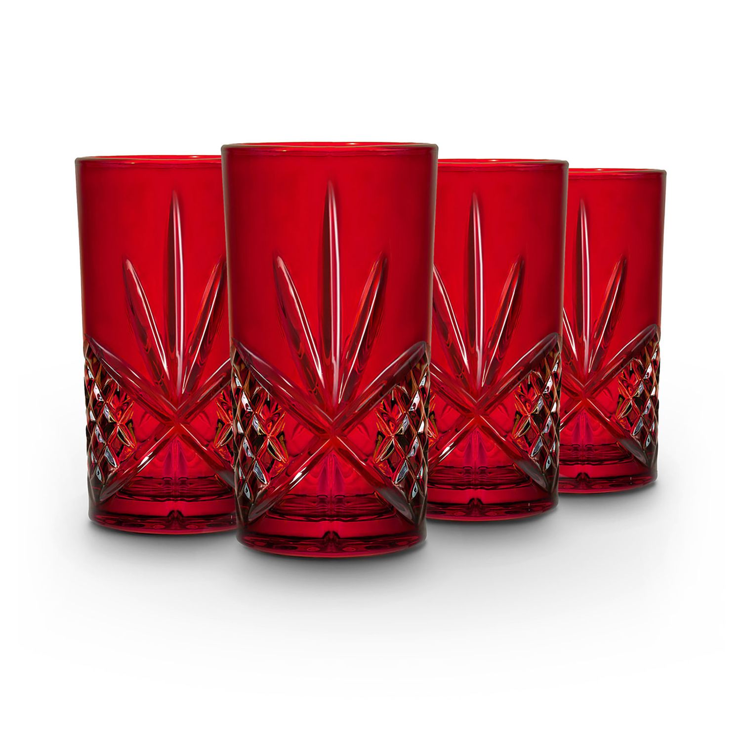 Godinger Dublin Red Set of 4 Highballs 25662, 028199256626