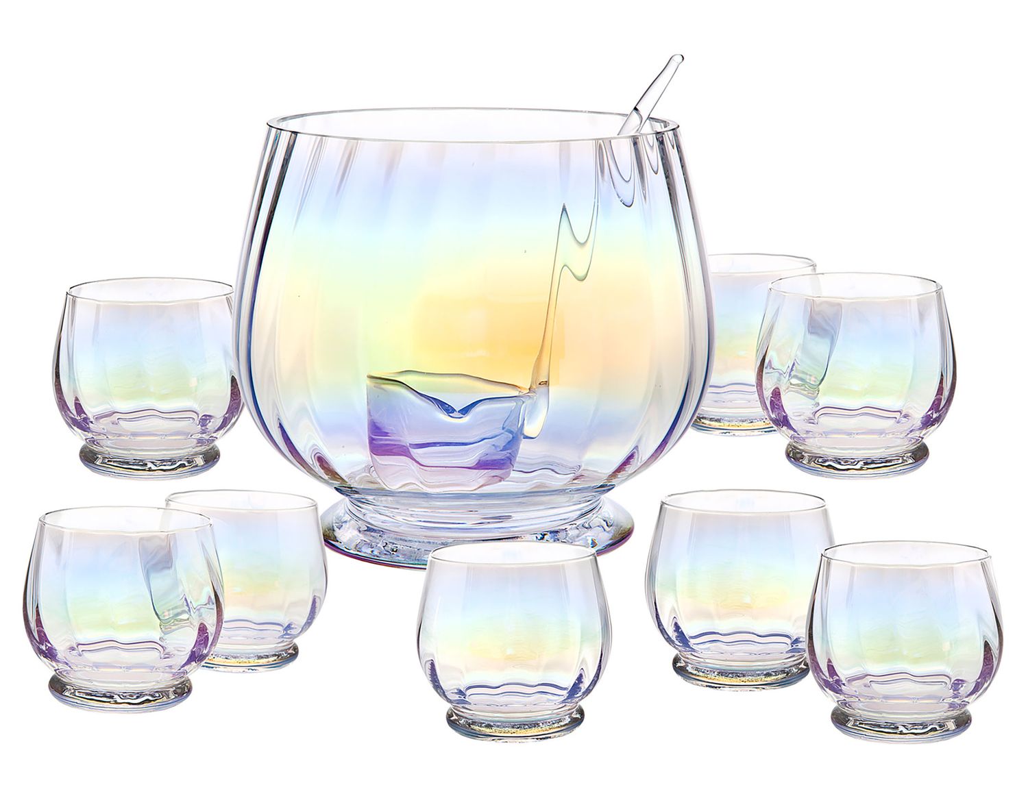 Godinger Monterey 10 Piece Punch 246 oz &amp; 8cup 26101, 028199261019