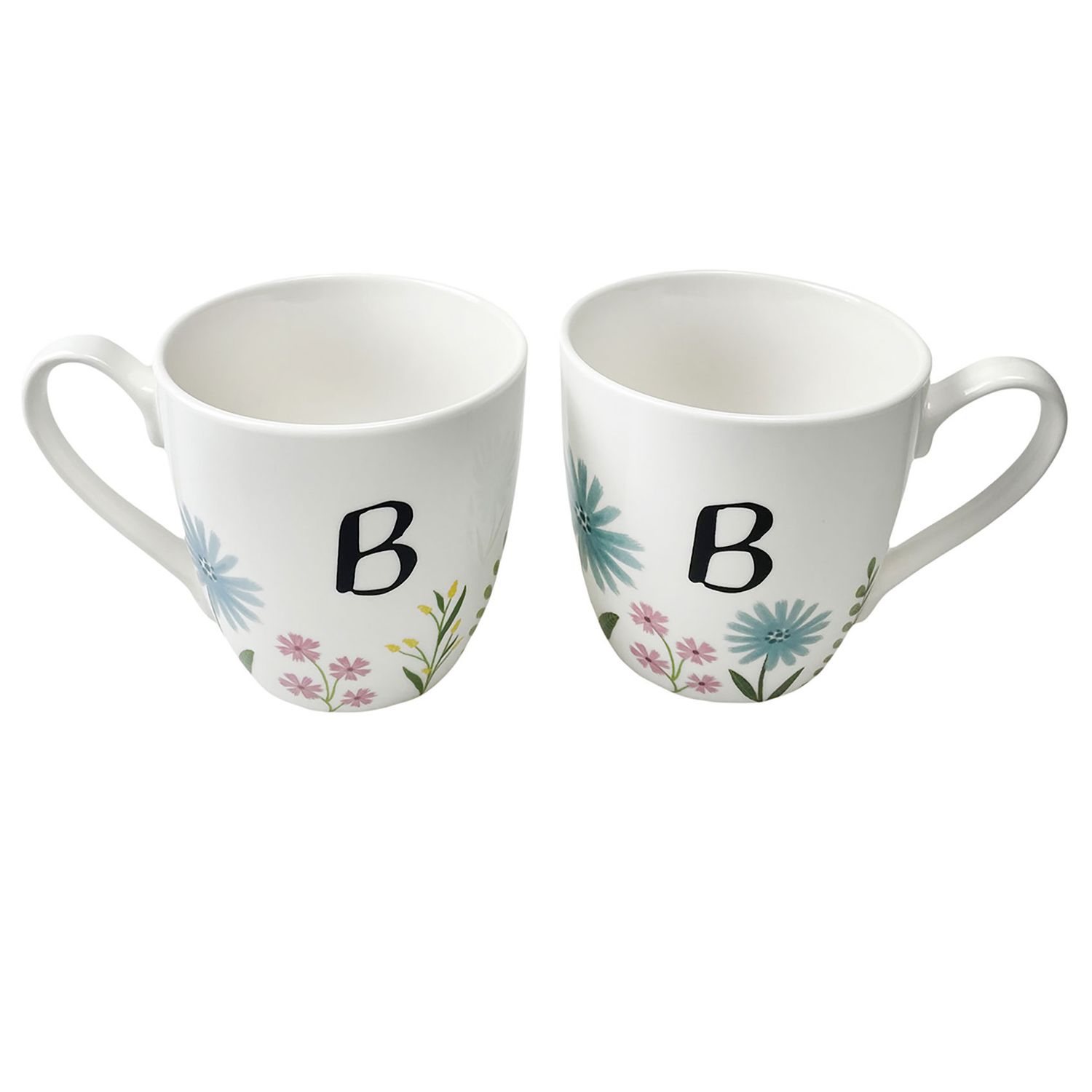 Godinger Set 2 Monogram B Mug 14134, 028199141342