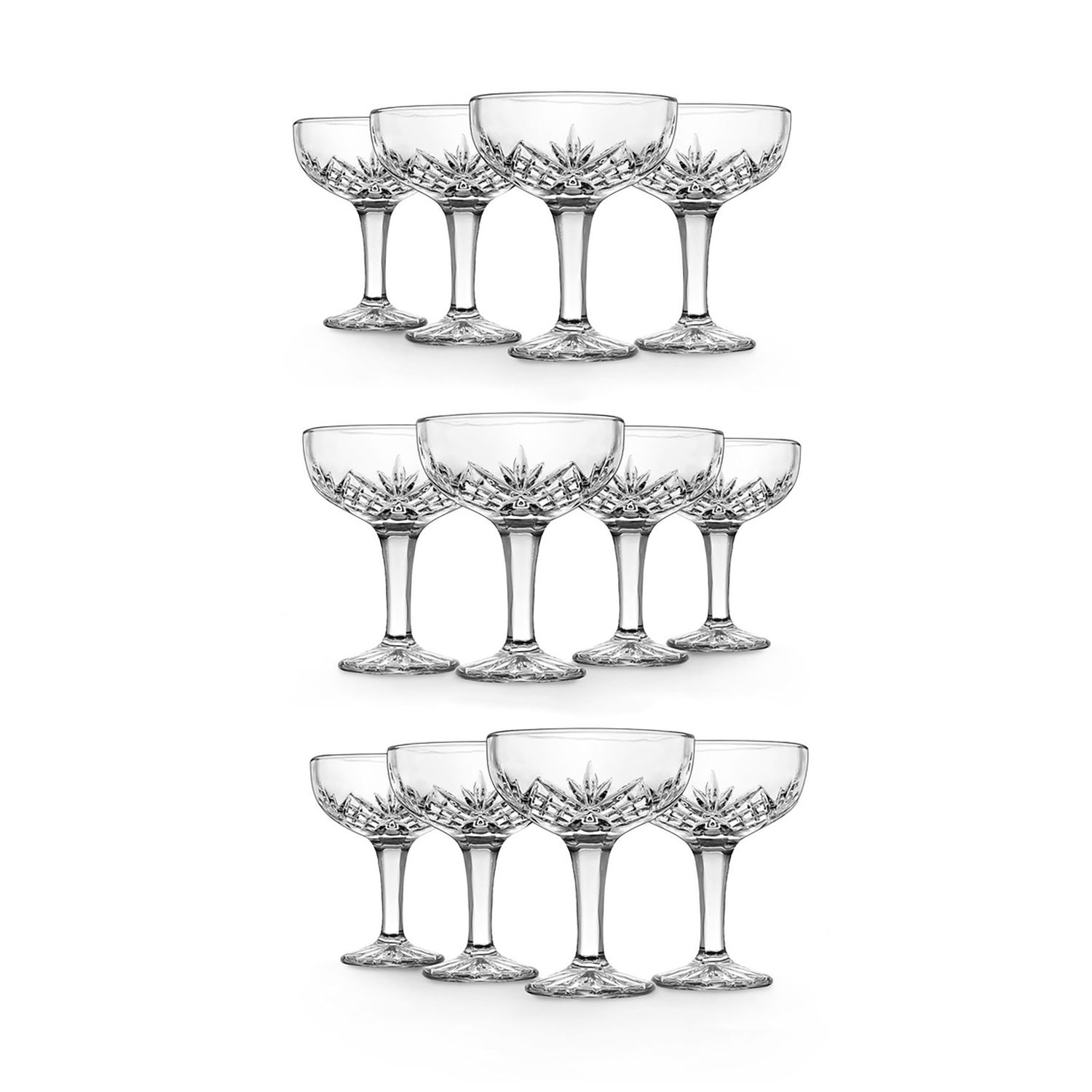 Godinger Dublin Set of 12 Champagne Coupes 27642, 028199276426