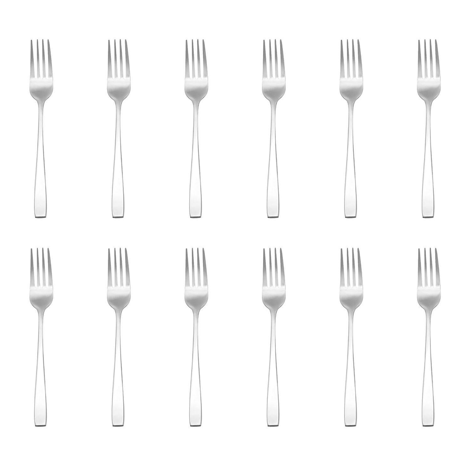 Godinger 12 Piece Chisel Mat Salad Forks 43058, 028199430583