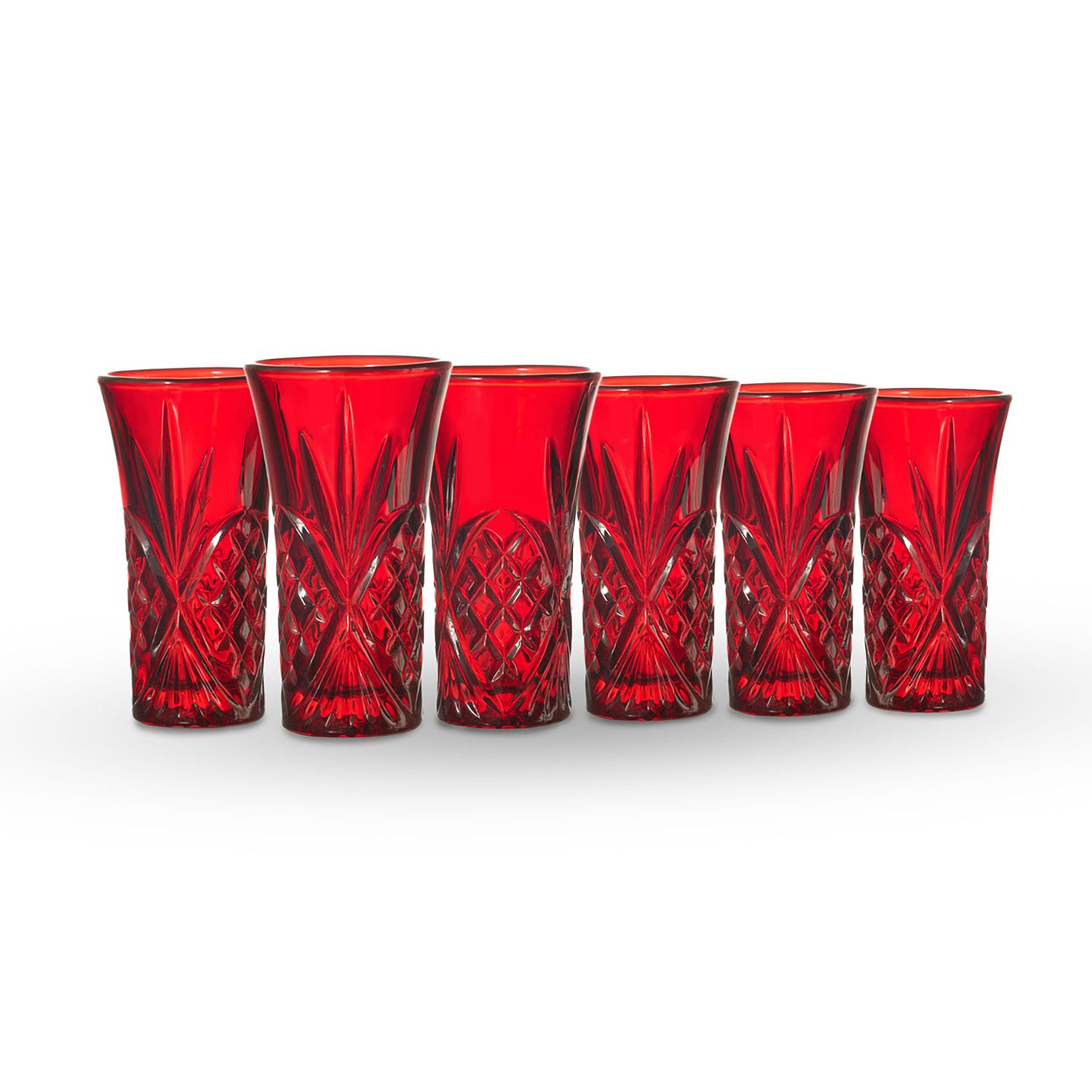 Godinger Dublin Red Set of 6 2 oz Vodka Shots 25666, 028199256664