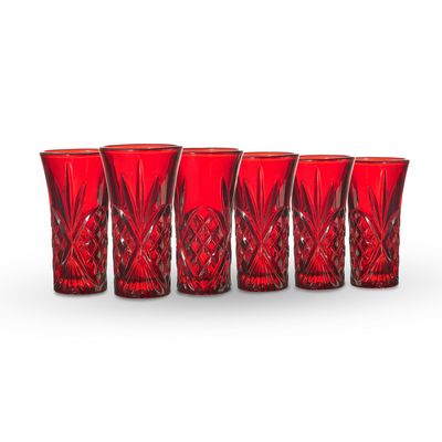 Godinger Dublin Red Set of 6 2 oz Vodka Shots 25666, 028199256664