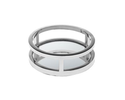 Godinger Aspen Nickel 6 Round Tray 99802, 028199998021