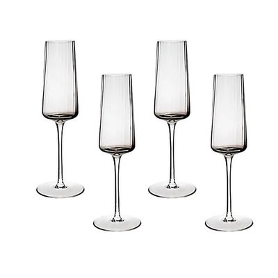Godinger Sb3 Wren Champagne Flute Set of 4 6 oz 27929, 028199279298