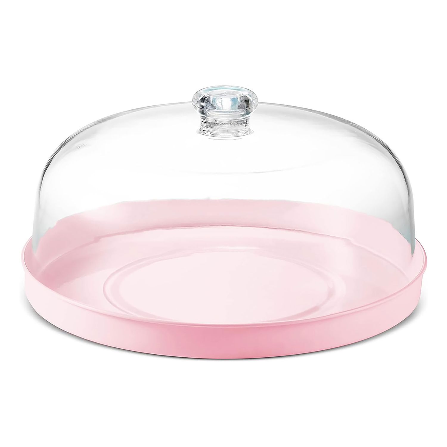 Godinger Nx Acylic Bowl with Tray Pink 12435, 028199124352