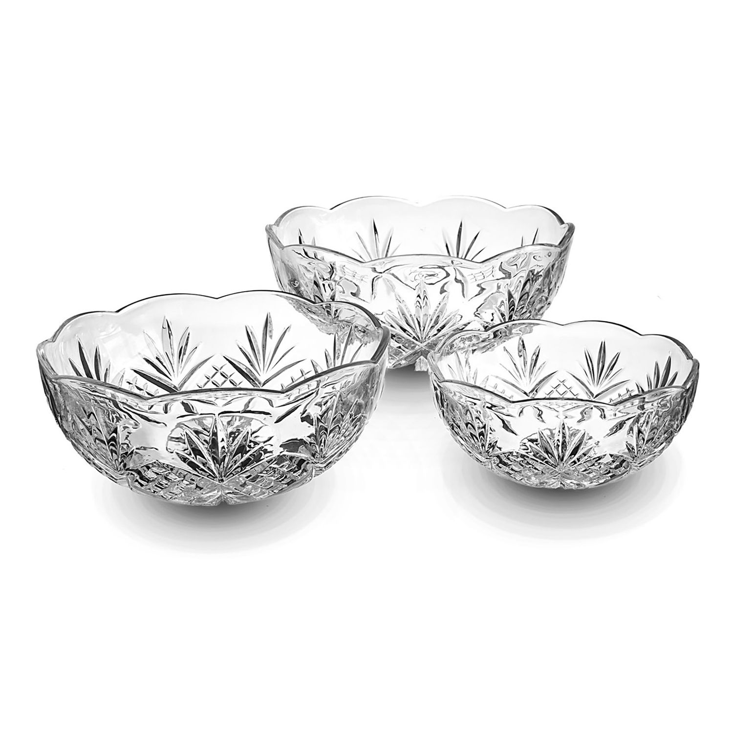 Godinger Dublin Set of 3 Piece Serving Bowls 25230, 028199252307