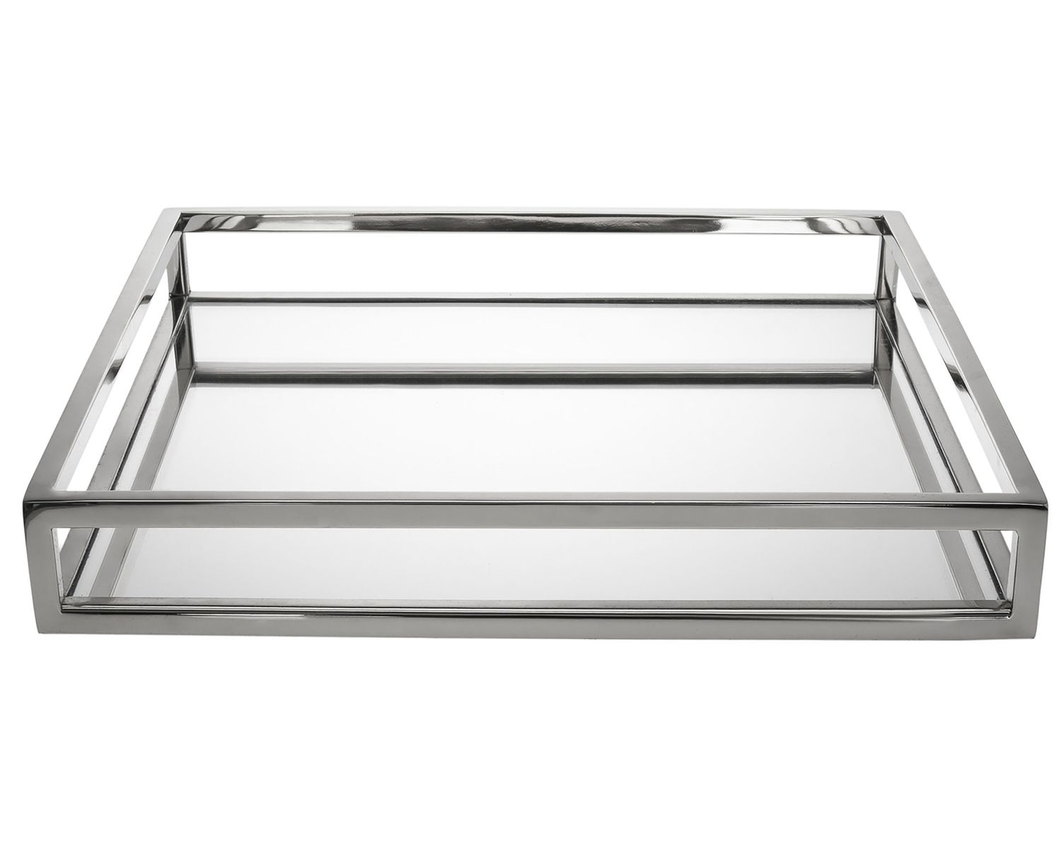Godinger Aspen Nickel 14 Square Tray 99810, 028199998106