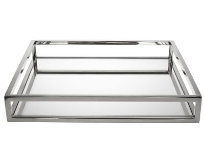 Godinger Aspen Nickel 14 Square Tray 99810, 028199998106