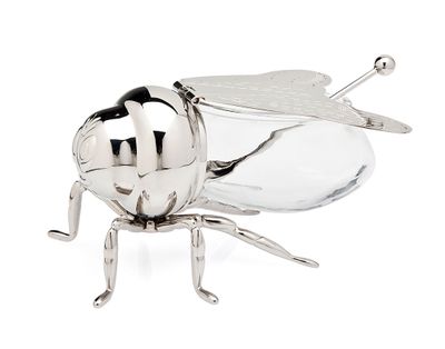 Godinger Bee Honey Jar Silver 1663, 028199016633