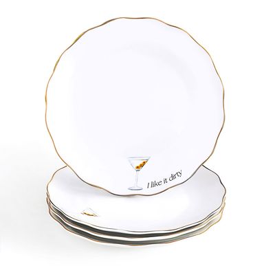 Godinger Set of 4 Extra Dirty Appetizer Set of 6 Inch 16833, 028199168332