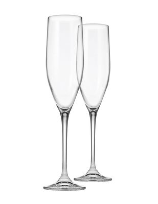 Godinger Luxe 8 oz Pair of Flutes 44490, 028199444900