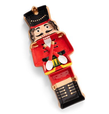 Godinger Nutcracker Plate with Wood Board 51042, 028199510421