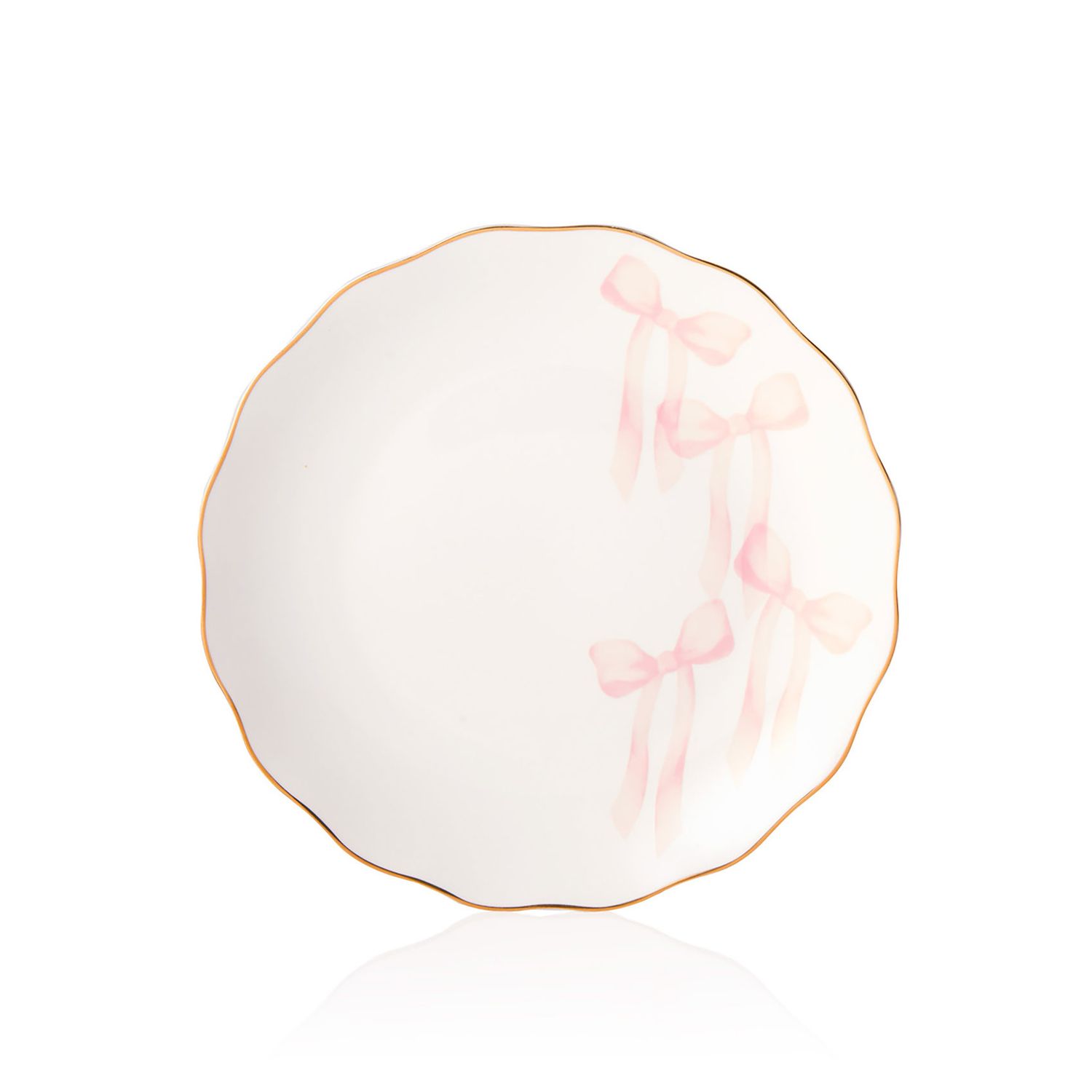 Godinger Painterly Bow Appetizer Plate 16727, 028199167274