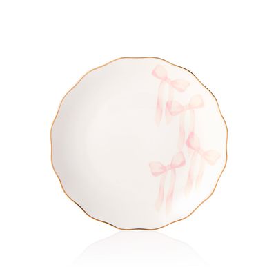 Godinger Painterly Bow Appetizer Plate 16727, 028199167274