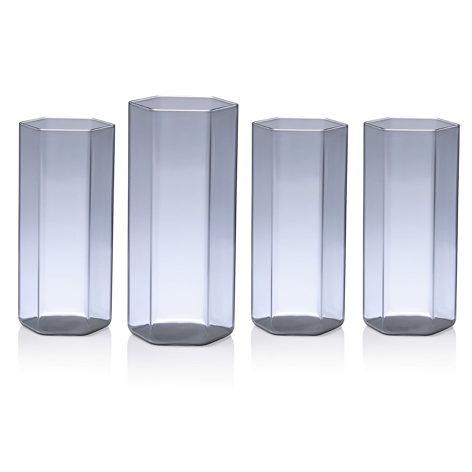 Godinger Helix Smoke Set of 4 Highball Glass 28267, 028199282670