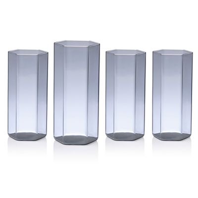 Godinger Helix Smoke Set of 4 Highball Glass 28267, 028199282670