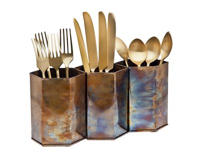Godinger Burnish 12 Piece Flatware with Caddy 91819, 028199918197