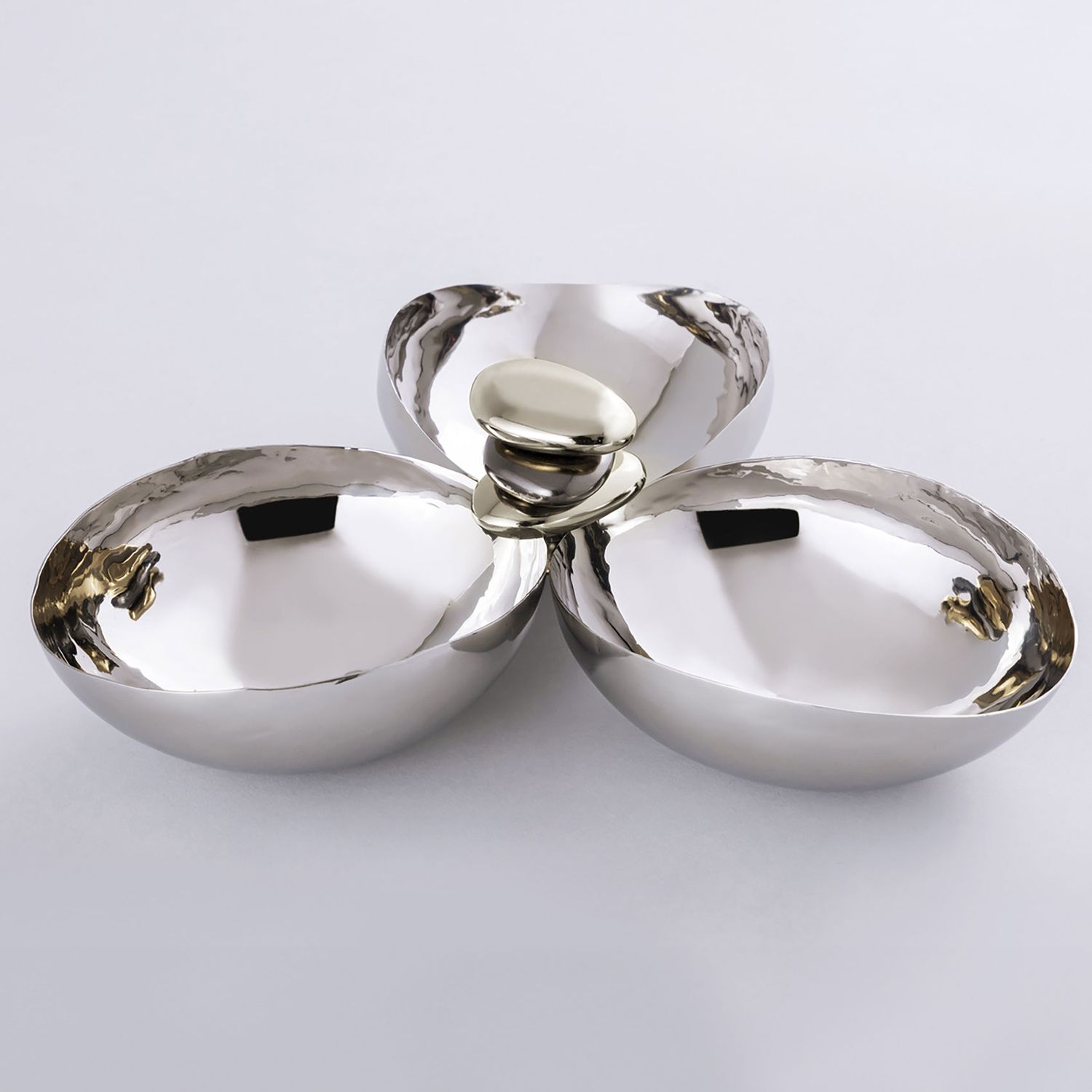 Godinger Pebble 3 Nut Bow Silver 51114