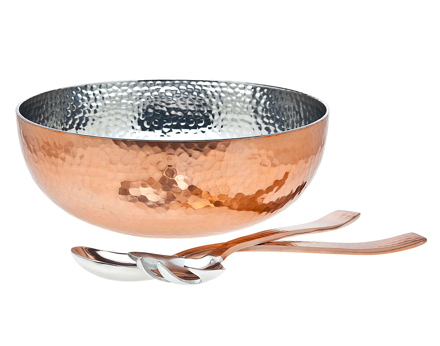 Godinger Hammered Copper Bowl with Server 19417, 028199194171